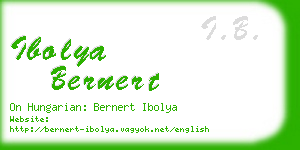 ibolya bernert business card